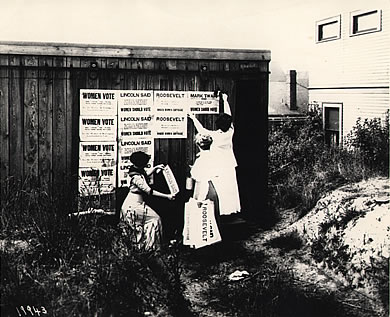 Women Putting Up Broadsides